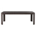 Modway Kona 87 Inch Outdoor Teak Wood Dining Table in Dark Brown - front view