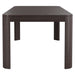Modway Kona 87 Inch Outdoor Teak Wood Dining Table in Dark Brown - side view