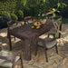 Modway Kona 87 Inch Outdoor Teak Wood Dining Table in Dark Brown - lifestyle view 14