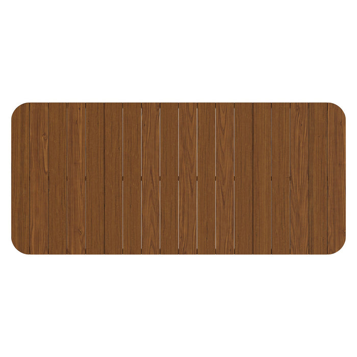 Modway Kona 87 Inch Outdoor Teak Wood Dining Table in Natural - detail view