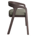 Modway Kona Outdoor Teak Wood Barrel Dining Chair in Ash - side view