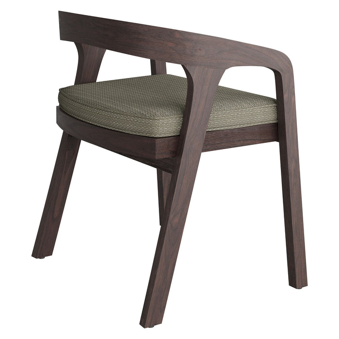 Modway Kona Outdoor Teak Wood Barrel Dining Chair in Ash - detail view