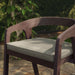 Modway Kona Outdoor Teak Wood Barrel Dining Chair in Ash - lifestyle view 12