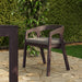 Modway Kona Outdoor Teak Wood Barrel Dining Chair in Ash - lifestyle view 14