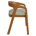 Modway Kona Outdoor Teak Wood Barrel Dining Chair in Sand - angled view