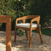 Modway Kona Outdoor Teak Wood Barrel Dining Chair in Sand - lifestyle view 13