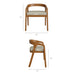 Modway Kona Outdoor Teak Wood Barrel Dining Chair in Sand - dimensions and specifications 16