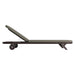 Modway Kona Outdoor Teak Wood Chaise Lounge Chair in Ash - side view