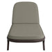 Modway Kona Outdoor Teak Wood Chaise Lounge Chair in Ash - lifestyle view