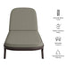 Modway Kona Outdoor Teak Wood Chaise Lounge Chair in Ash - dimensions and specifications