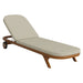 Modway Kona Outdoor Teak Wood Chaise Lounge Chair in Sand - front view