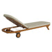 Modway Kona Outdoor Teak Wood Chaise Lounge Chair in Sand - side view