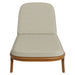 Modway Kona Outdoor Teak Wood Chaise Lounge Chair in Sand - detail view