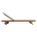 Modway Kona Outdoor Teak Wood Chaise Lounge Chair in Sand - lifestyle view