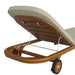 Modway Kona Outdoor Teak Wood Chaise Lounge Chair in Sand - lifestyle view 11