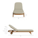 Modway Kona Outdoor Teak Wood Chaise Lounge Chair in Sand - dimensions and specifications 18