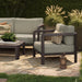 Modway Kona 5-Piece Outdoor Teak Wood Furniture Set in Ash - angled view