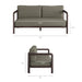Modway Kona 5-Piece Outdoor Teak Wood Furniture Set in Ash - dimensions and specifications 22