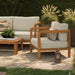 Modway Kona 5-Piece Outdoor Teak Wood Furniture Set in Sand - angled view