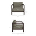 Modway Kona 4-Piece Outdoor Teak Wood Furniture Set in Ash - dimensions and specifications 18
