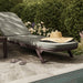 Modway Kona 3-Piece Outdoor Teak Wood Chaise Lounge Set in Ash - angled view