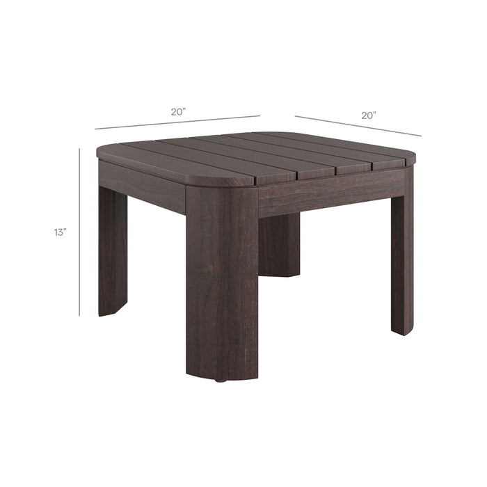 Modway Kona 3-Piece Outdoor Teak Wood Chaise Lounge Set in Ash - dimensions and specifications 20