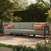 Modway Kona 3-Piece Outdoor Teak Wood Modular Sofa Set in Ash - side view