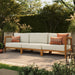 Modway Kona 3-Piece Outdoor Teak Wood Modular Sofa Set in Sand - side view