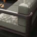 Modway Kona 5-Piece Outdoor Teak Wood Corner Modular Sofa in Ash - angled view