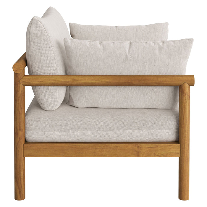 Modway Eleni 2-Piece Outdoor Teak Wood Armchair and Ottoman Set - lifestyle view 19