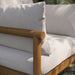 Modway Eleni Outdoor Teak Wood Armchair in Natural Sail - lifestyle view 18