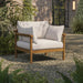 Modway Eleni Outdoor Teak Wood Armchair in Natural Sail - lifestyle view 21