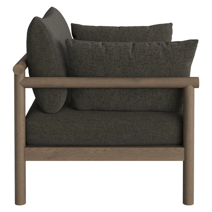 Modway Eleni 2-Piece Outdoor Teak Wood Armchair and Ottoman Set - lifestyle view 9
