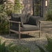 Modway Eleni Outdoor Teak Wood Armchair in Weathered Gray Flint - lifestyle view 19