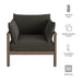 Modway Eleni Outdoor Teak Wood Armchair in Weathered Gray Flint - dimensions and specifications