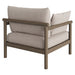 Modway Eleni Outdoor Teak Wood Armchair in Weathered Gray Pebble - side view