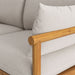Modway Eleni Outdoor Teak Wood Loveseat in Natural Sail - lifestyle view