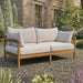 Modway Eleni Outdoor Teak Wood Loveseat in Natural Sail - lifestyle view 21