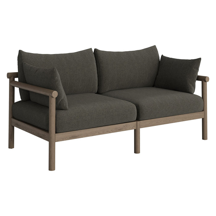 Modway Eleni 5-Piece Outdoor Teak Wood Furniture Set - lifestyle view 8