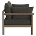 Modway Eleni 2-Piece Outdoor Teak Wood Loveseat with Ottoman Set - lifestyle view 9