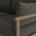 Modway Eleni Outdoor Teak Wood Loveseat in Weathered Gray Flint - lifestyle view