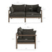 Modway Eleni Outdoor Teak Wood Loveseat in Weathered Gray Flint - dimensions and specifications 23