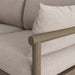 Modway Eleni Outdoor Teak Wood Loveseat in Weathered Gray Pebble - lifestyle view