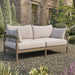 Modway Eleni Outdoor Teak Wood Loveseat in Weathered Gray Pebble - lifestyle view 20