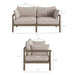 Modway Eleni Outdoor Teak Wood Loveseat in Weathered Gray Pebble - dimensions and specifications 25