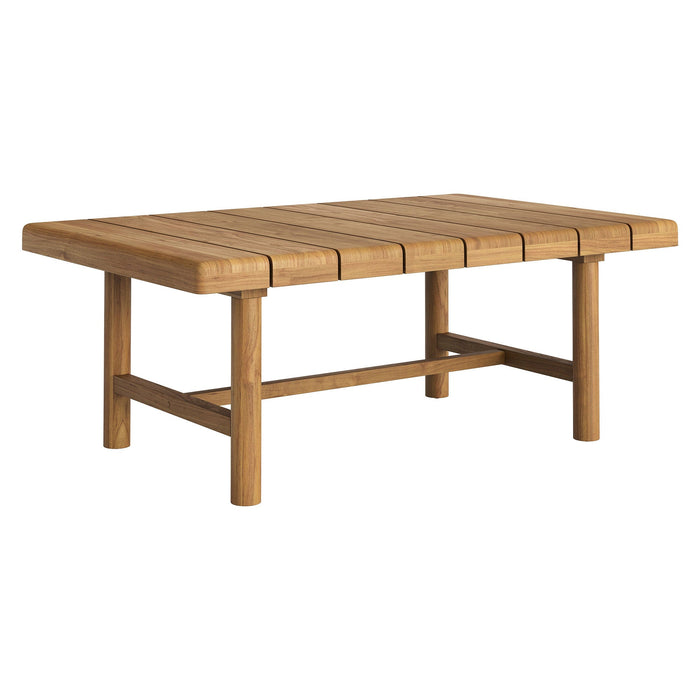 Modway Eleni 4-Piece Outdoor Teak Wood Sofa Set - lifestyle view 19