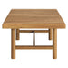 Modway Eleni 41-Inch Outdoor Teak Wood Coffee Table in Natural - angled view