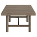 Modway Eleni 41-Inch Outdoor Teak Wood Coffee Table in Weathered Gray Teak - angled view