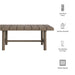Modway Eleni 41-Inch Outdoor Teak Wood Coffee Table in Weathered Gray Teak - dimensions and specifications