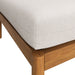 Modway Eleni Square Outdoor Teak Wood Ottoman in Natural Sail - detail view